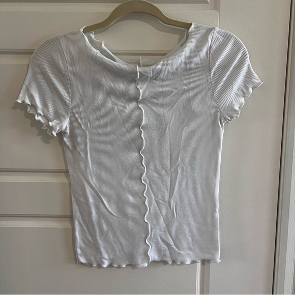 Abercrombie & Fitch Tops - White Ribbed Abercrombie Top
